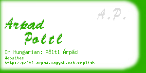 arpad poltl business card